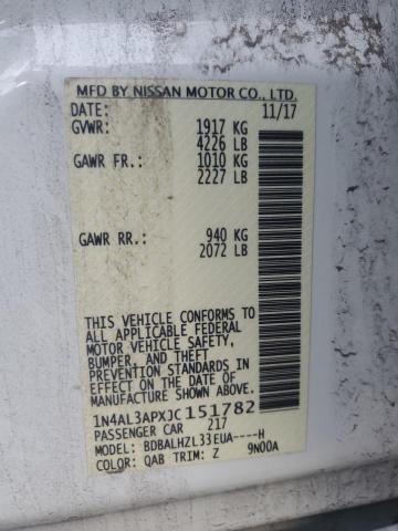 2018 NISSAN ALTIMA 2.5 - 1N4AL3APXJC151782