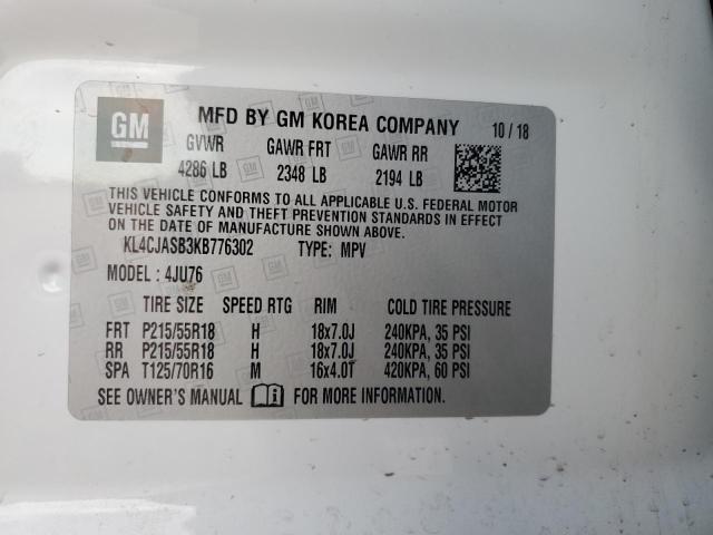 2019 Buick Encore Preferred VIN: KL4CJASB3KB776302 Lot: 51629934