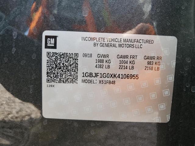 2019 CHEVROLET BOLT EV 1GBJF1G0XK4106955