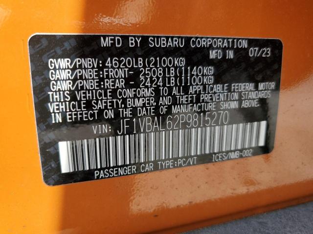 2023 SUBARU WRX LIMITE - JF1VBAL62P9815270