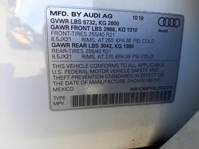 2020 AUDI SQ5 PRESTI WA1C4AFY4L2034210