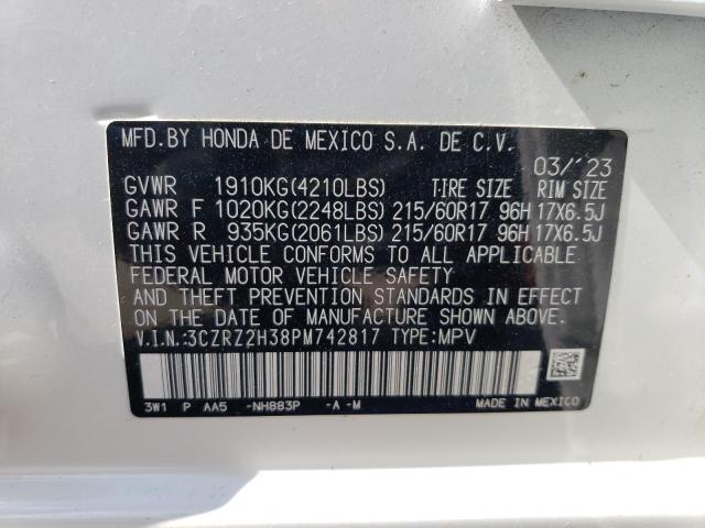 2023 Honda Hr-V Lx VIN: 3CZRZ2H38PM742817 Lot: 46226824