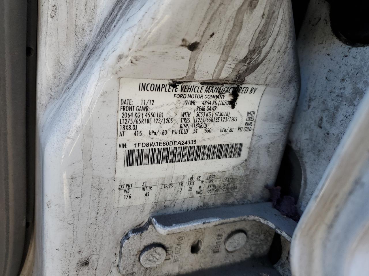 1FD8W3E60DEA24335 2013 Ford F350 Super Duty 1FD8W3E60DEA24335 2013 Ford F350 Super Duty