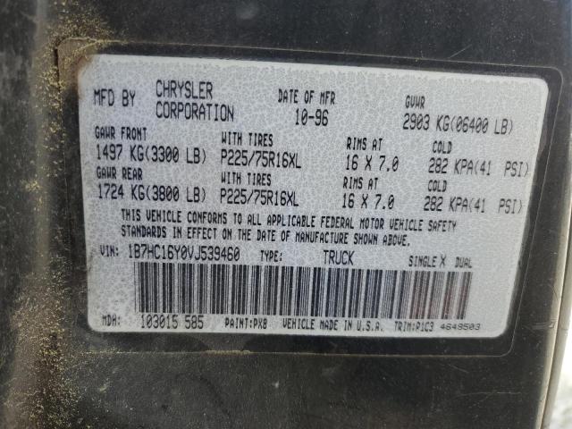 1997 Dodge Ram 1500 VIN: 1B7HC16Y0VJ539460 Lot: 57746364