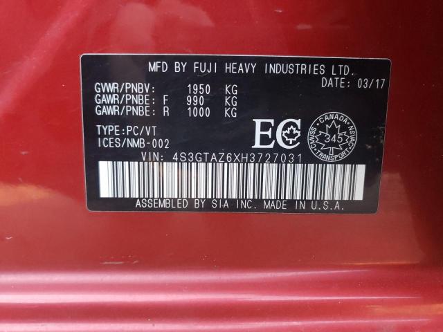 2017 SUBARU IMPREZA LI - 4S3GTAZ6XH3727031