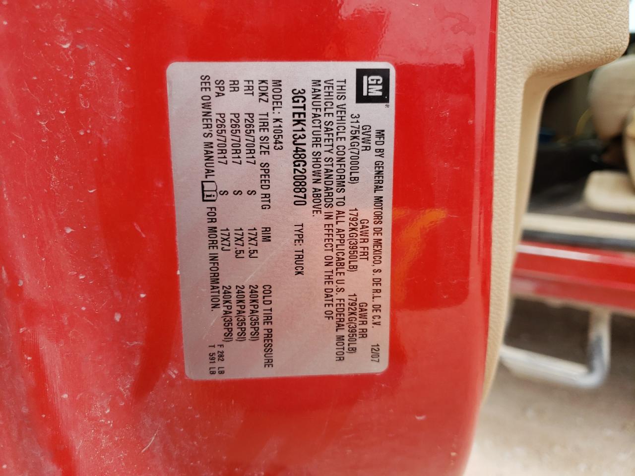 3GTEK13J48G208870 2008 GMC Sierra K1500