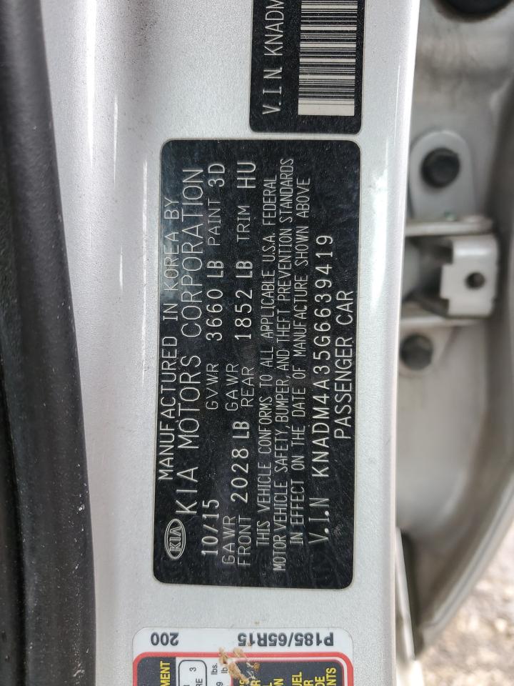 KNADM4A35G6639419 2016 Kia Rio Lx