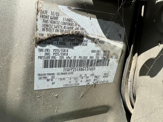 1FAFP251X6G131655 2006 Ford Five Hundred Limited