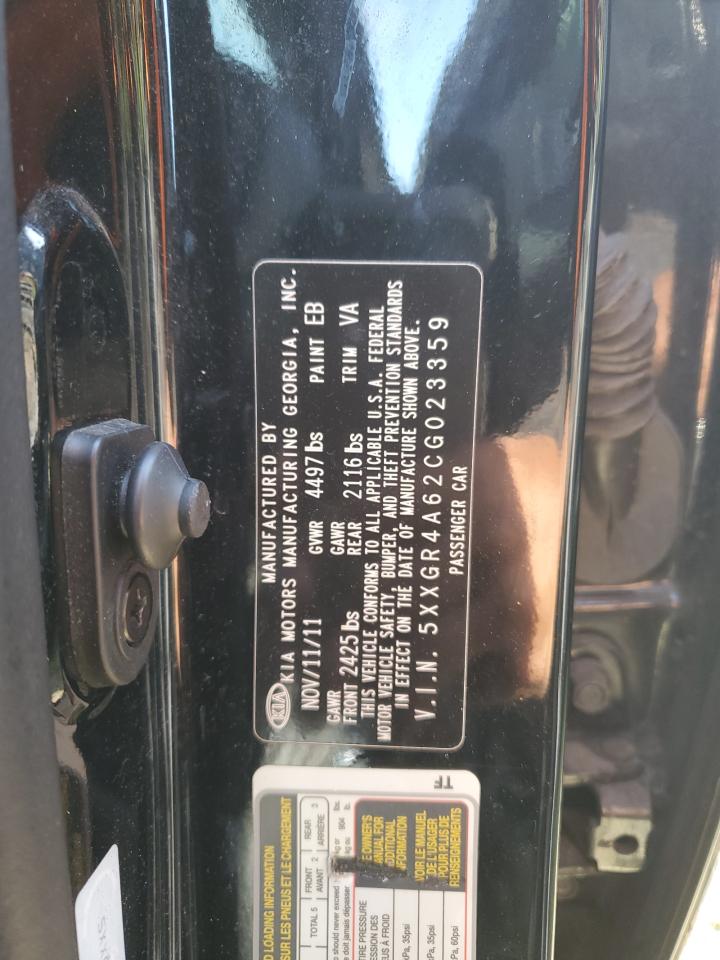 5XXGR4A62CG023359 2012 Kia Optima Sx