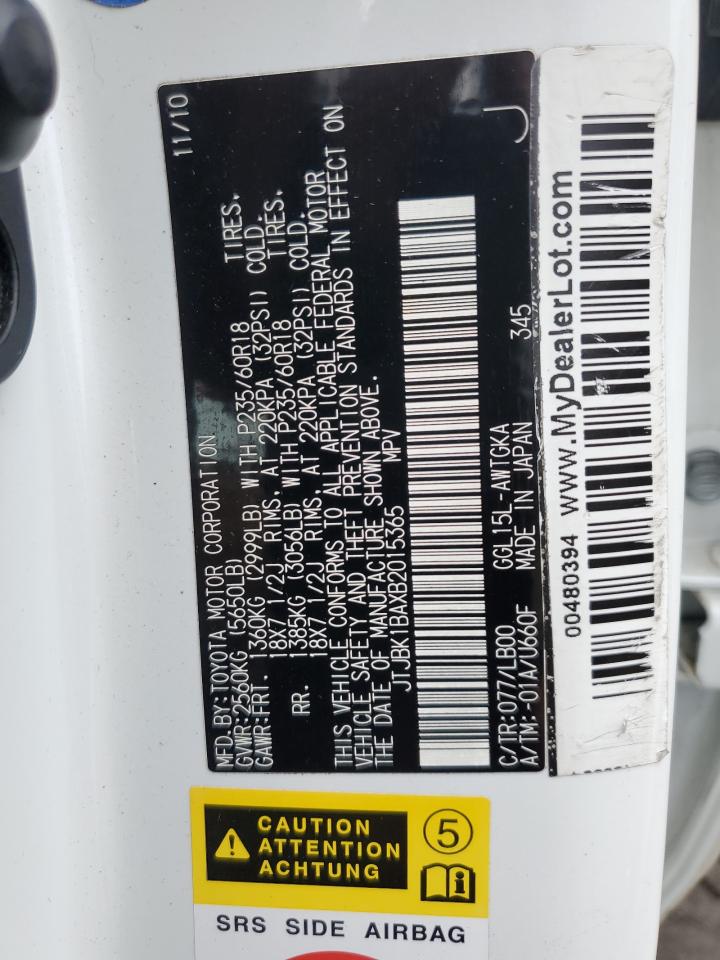 JTJBK1BAXB2015365 2011 Lexus Rx 350