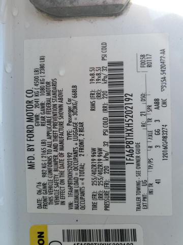 2017 Ford Mustang VIN: 1FA6P8THXH5202192 Lot: 47730414