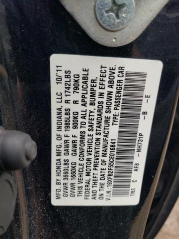 2012 Honda Civic Lx VIN: 19XFB2F55CE016841 Lot: 46073234