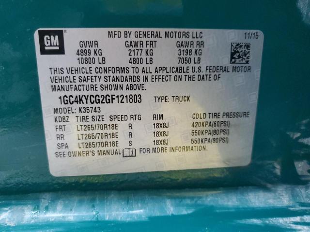 2016 CHEVROLET 3500 - 1GC4KYCG2GF121803