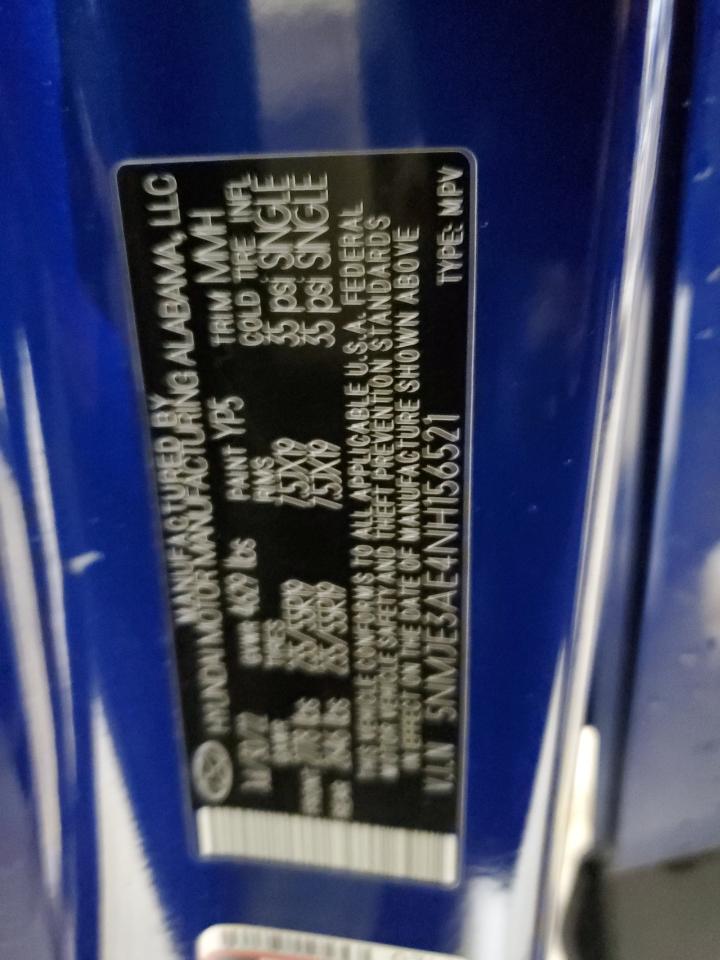 5NMJE3AE4NH156521 2022 Hyundai Tucson Limited