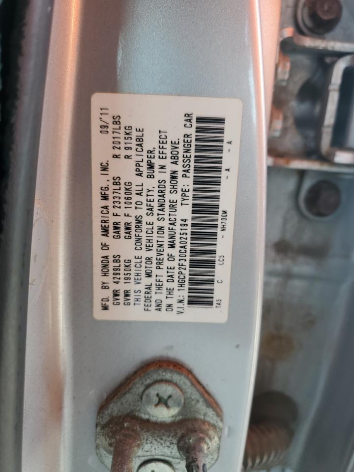 1HGCP2F30CA025194 2012 Honda Accord Lx