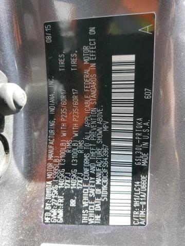 2015 TOYOTA SIENNA XLE - 5TDYK3DC3FS643967