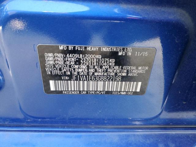 2016 SUBARU WRX PREMIU - JF1VA1E63G8822198
