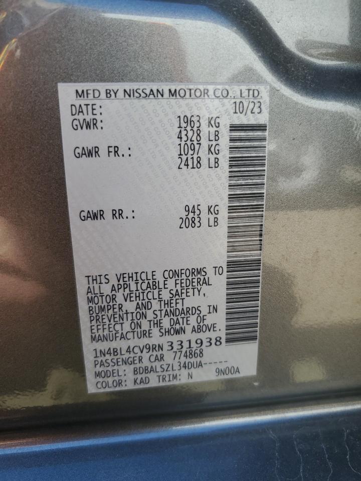 Lot #2425379428 2024 NISSAN ALTIMA SR