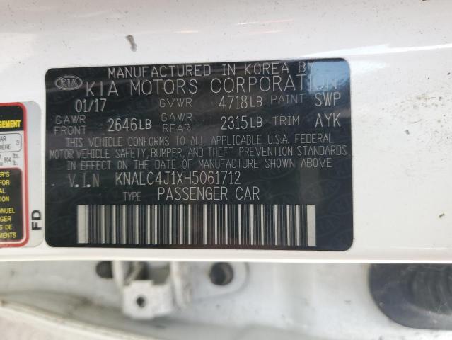 2017 KIA CADENZA PR - KNALC4J1XH5061712