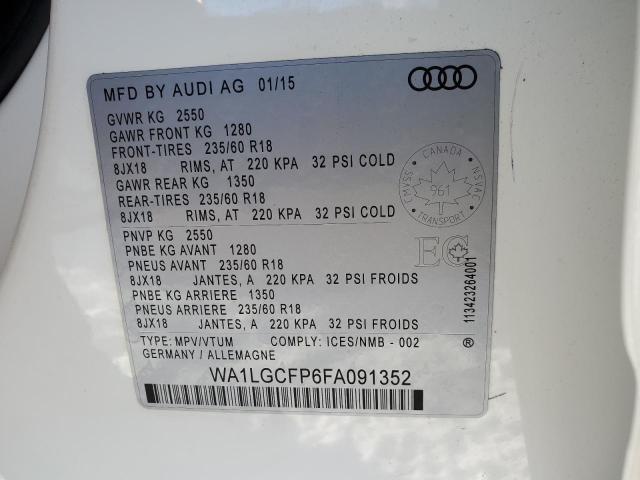 2015 AUDI Q5 TECHNIK WA1LGCFP6FA091352