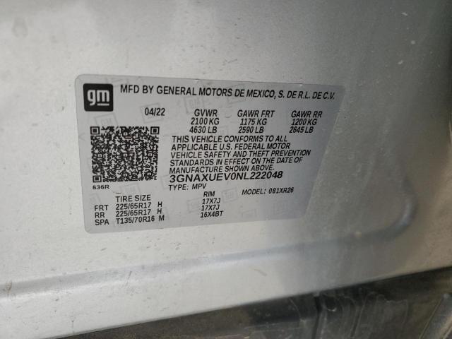2022 CHEVROLET EQUINOX LT - 3GNAXUEV0NL222048