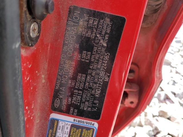 2011 Kia Soul + VIN: KNDJT2A28B7244965 Lot: 47311044