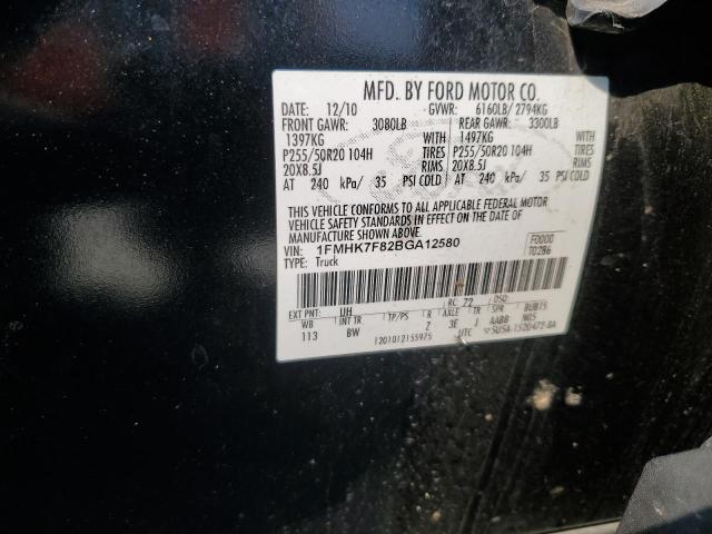 1FMHK7F82BGA12580 2011 Ford Explorer Limited
