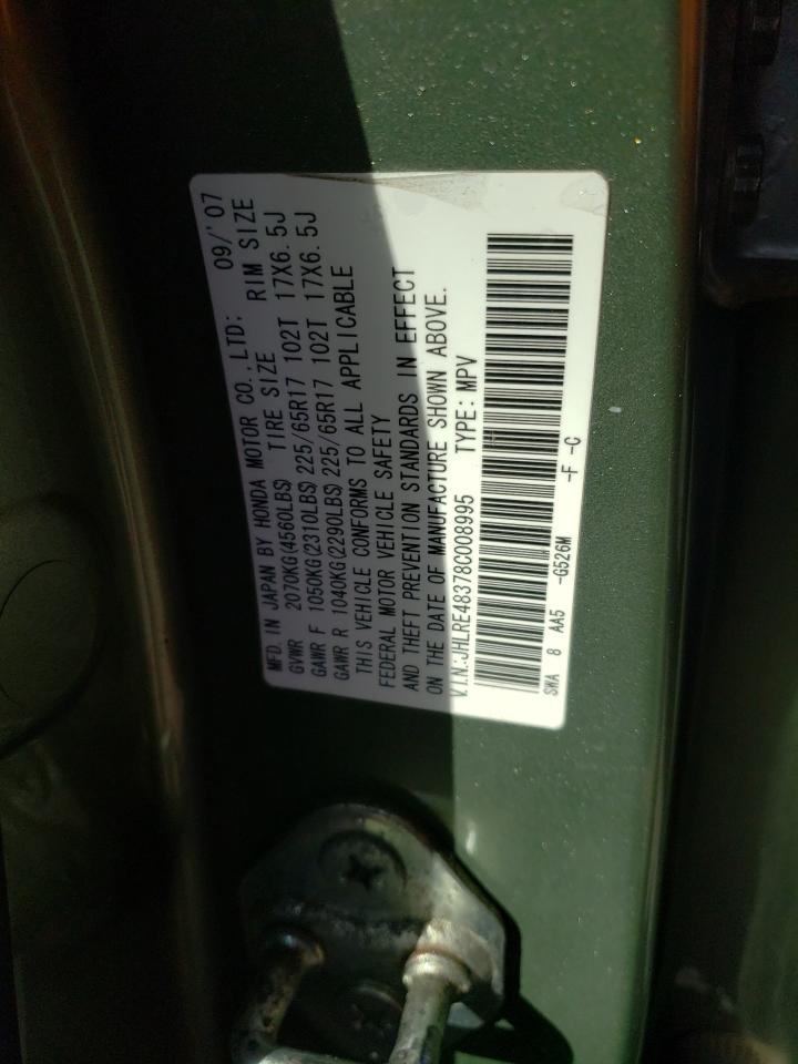 JHLRE48378C008995 2008 Honda Cr-V Lx