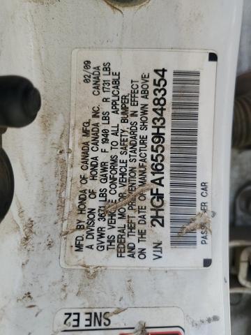 2009 Honda Civic Lx VIN: 2HGFA16559H348354 Lot: 47735274