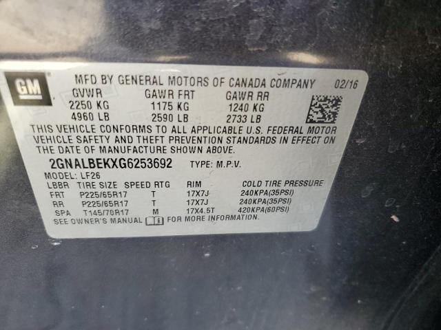 2016 Chevrolet Equinox Ls VIN: 2GNALBEKXG6253692 Lot: 47235954