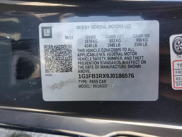 2018 CHEVROLET CAMARO LT - 1G1FB1RX9J0186576