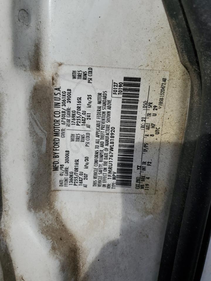 1FMRU1767WLB18920 1998 Ford Expedition