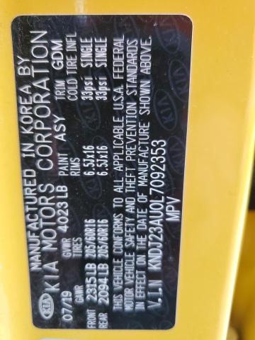 2020 Kia Soul Lx VIN: KNDJ23AU0L7092353 Lot: 47064634