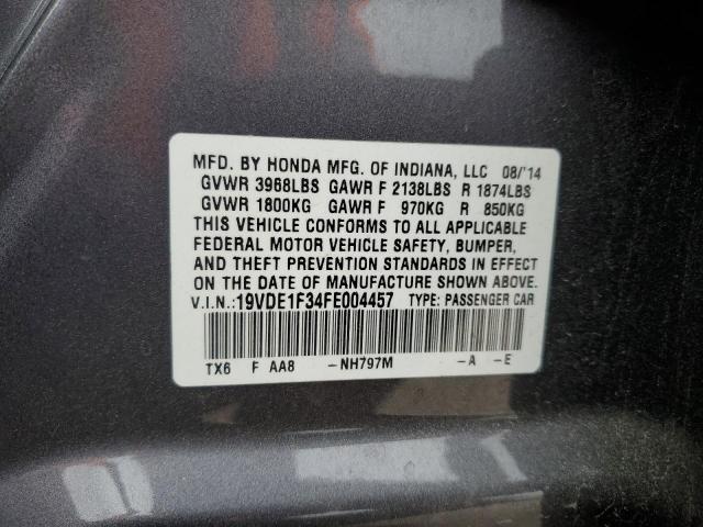 2015 ACURA ILX 20 19VDE1F34FE004457