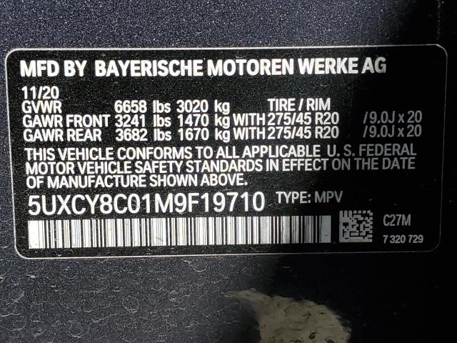 2021 BMW X6 M50I 5UXCY8C01M9F19710