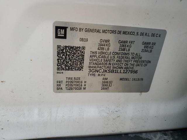 3GNCJKSB1LL127956 Chevrolet Trax LS 13