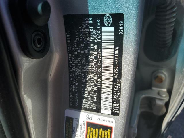 2015 TOYOTA CAMRY LE - 4T4BF1FK0FR492294