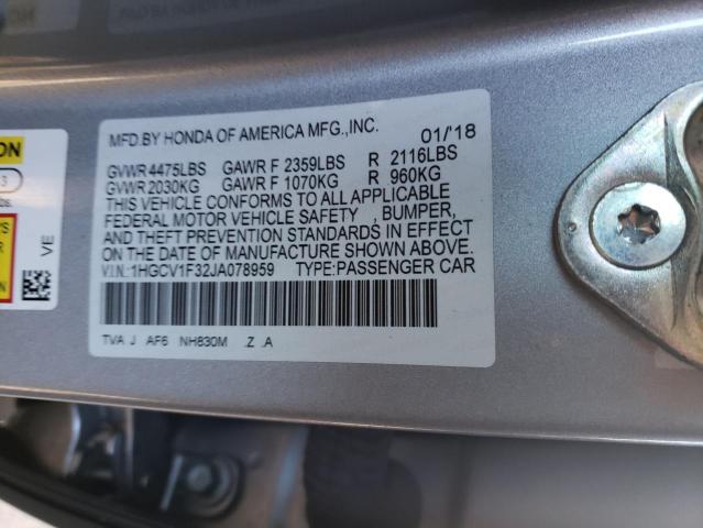 2018 HONDA ACCORD SPO - 1HGCV1F32JA078959