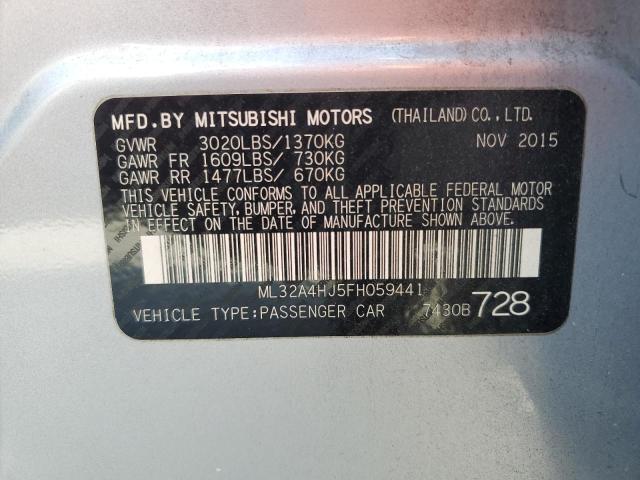 2015 Mitsubishi Mirage Es VIN: ML32A4HJ5FH059441 Lot: 47925424