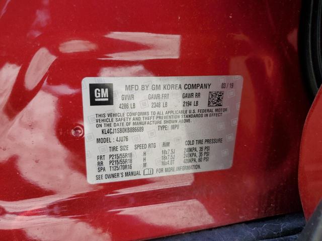 2019 BUICK ENCORE SPO KL4CJ1SB0KB886689