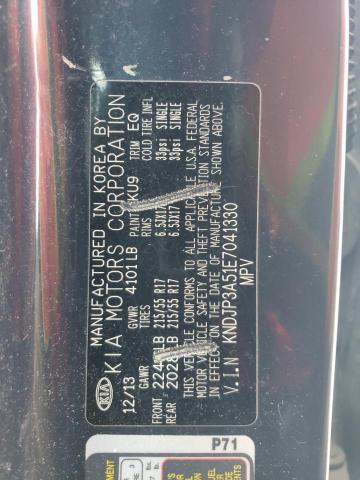 2014 Kia Soul + VIN: KNDJP3A51E7041330 Lot: 48246374