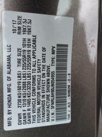 2018 HONDA ODYSSEY EL - 5FNRL6H90JB054955