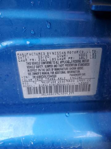 2020 NISSAN SENTRA SV - 3N1AB8CV9LY244599