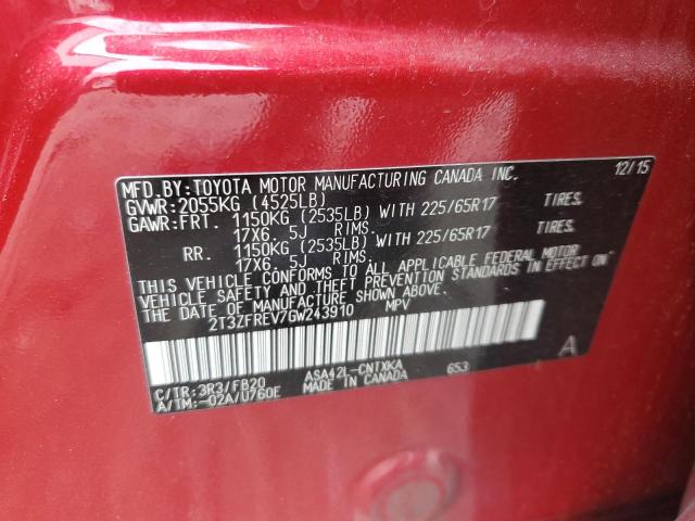 2016 TOYOTA RAV4 LE - 2T3ZFREV7GW243910