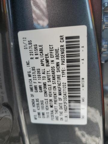 2012 Honda Accord Lx VIN: 1HGCP2F35CA071202 Lot: 46621854