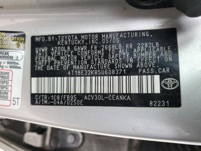 2005 Toyota Camry Le VIN: 4T1BE32K85U608371 Lot: 47376414