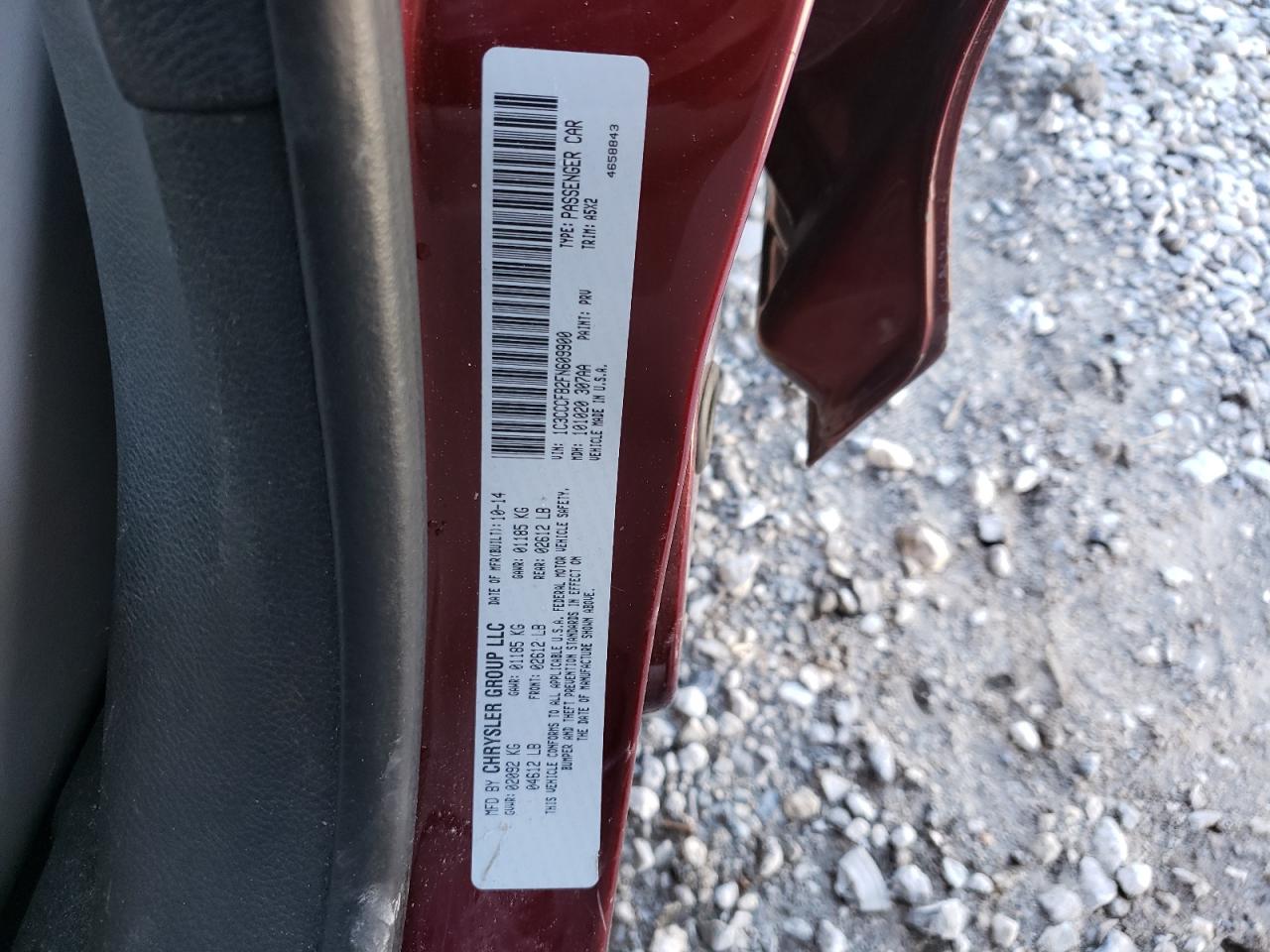 1C3CCCFB2FN609900 2015 Chrysler 200 Lx