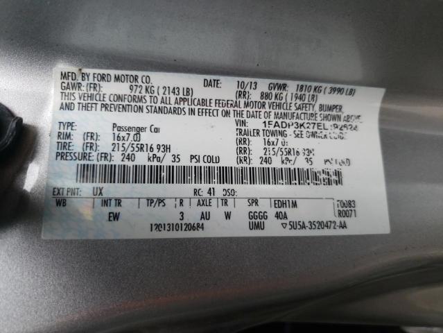 2014 Ford Focus Se VIN: 1FADP3K27EL192624 Lot: 48336954