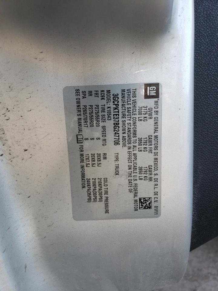 3GCPKTE37BG247706 2011 Chevrolet Silverado K1500 Ltz