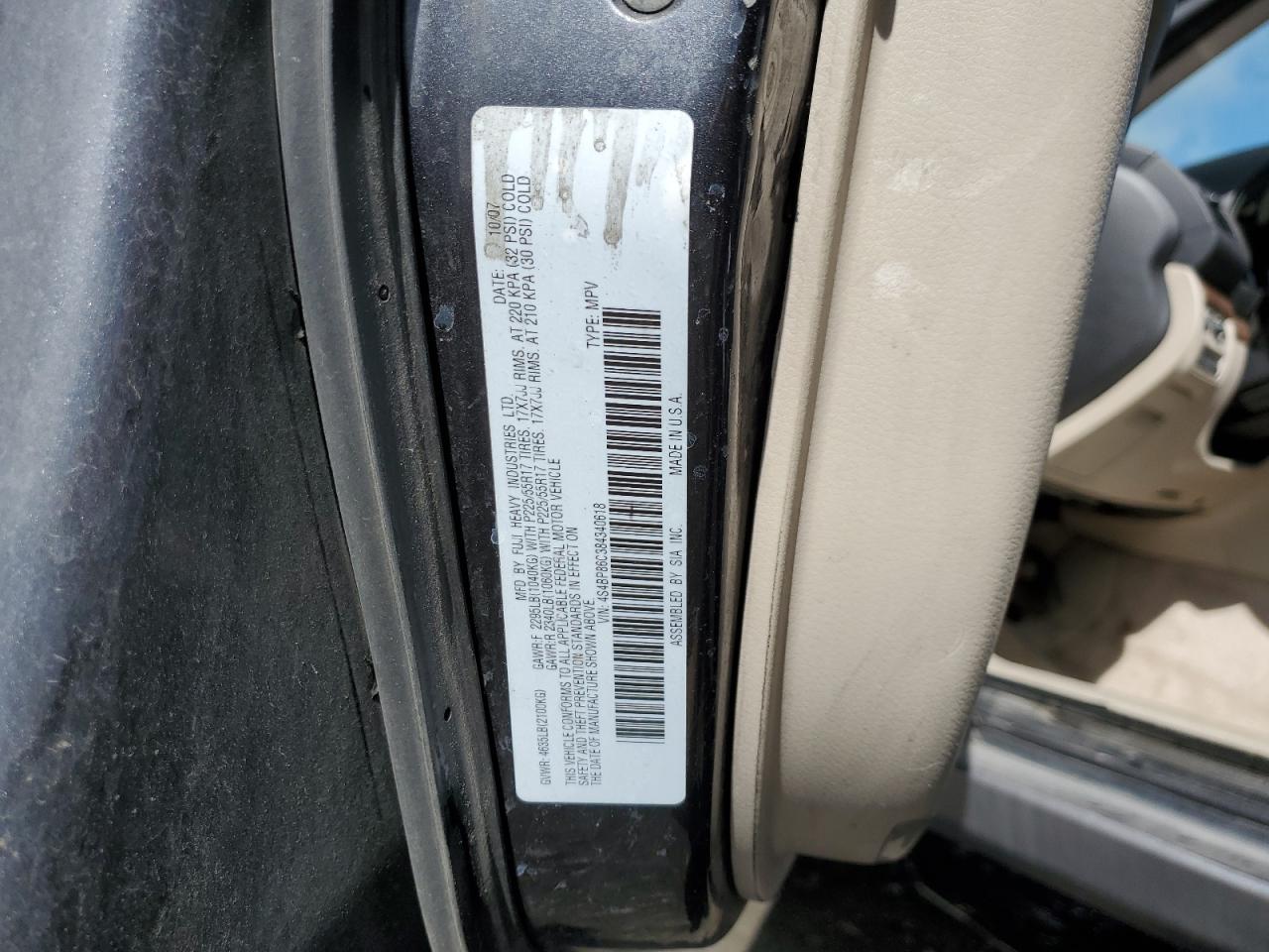 4S4BP86C384340618 2008 Subaru Outback 3.0R Ll Bean